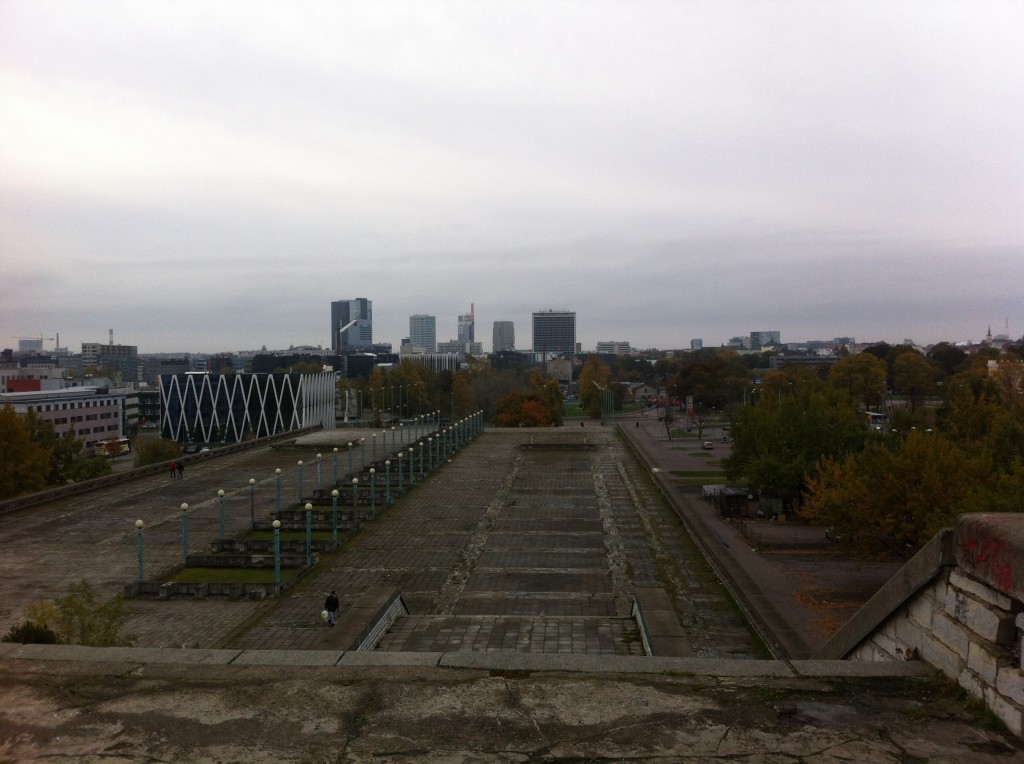 view of Tallinn from the Linnahall